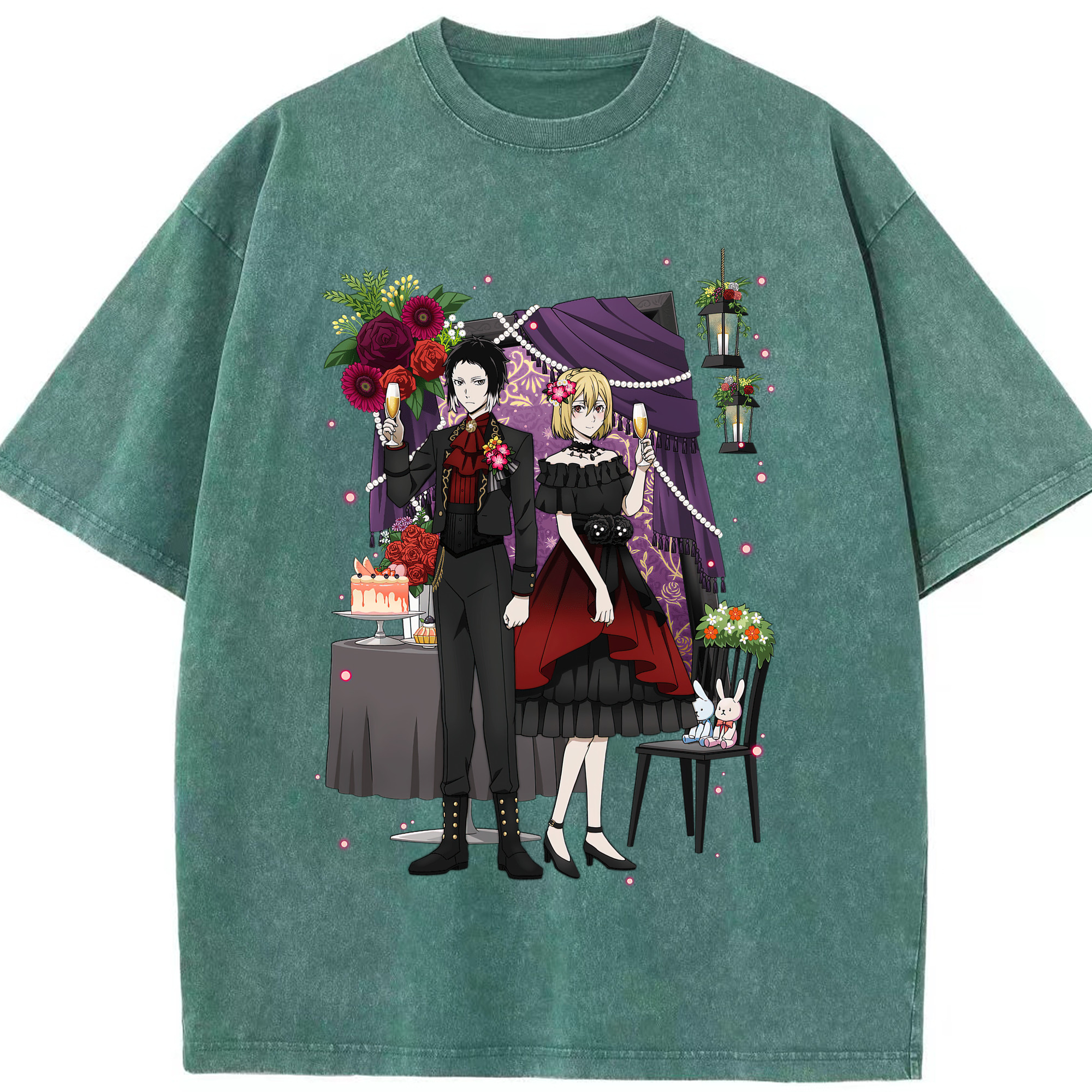 （画像用） 文豪ストレイドッグス Bungo Stray Dogs 綿100% ヴィンテージ風 半袖Tシャツ（フロントプリント）